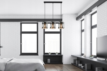 Підвісна скляна люстра Luxolar на 3 цоколі E27, сучасний стиль