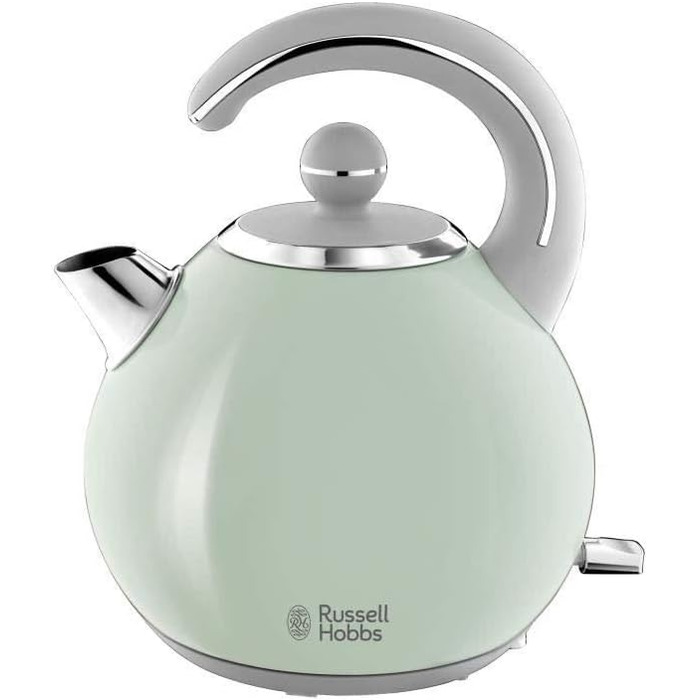 Електричний чайник Russell Hobbs Hanley Retro Jasmine, 2400W, 1.5л, кремово-білий, нержавіюча сталь, ретро-дизайн