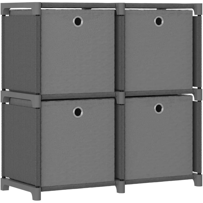 DIY Storage Shelf with 4 Boxes/Compartments, Cubby Shelf, Cube Storage System, Multifunctional Modular Closet, Storage Organizer for Clothes, Shoes, Toys for Bedroom