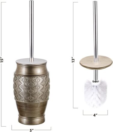 Набір аксесуарів для ванної кімнати Creative Scents – 6 предметів: дозатор для мила, мильниця, попільничка, тримач для зубних щіток, кришка для серветок (срібний)