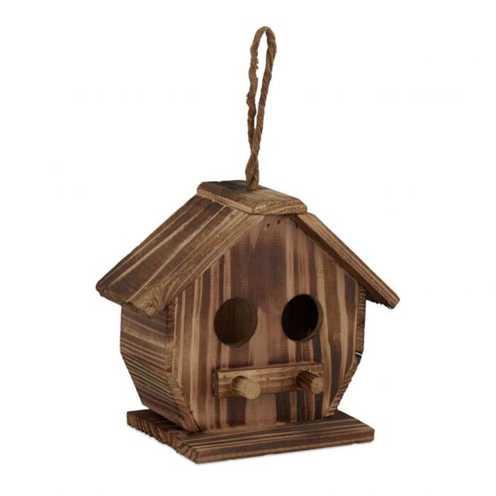 Relaxdays Wooden Decorative Birdhouse