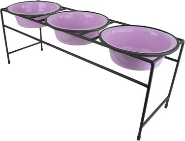 Сучасний трикомпонентний кормушка для котів та собак від Patinum Pets (середній, Sweet Lilac)