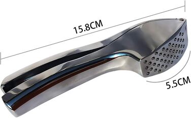 Прес для часнику з нержавіючої сталі, професійний подрібнювач часнику, прес-подрібнювач часнику, легко очищається, міцний