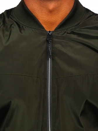 Чоловіча демісезонна куртка-бомбер Denley Khaki W3909_L