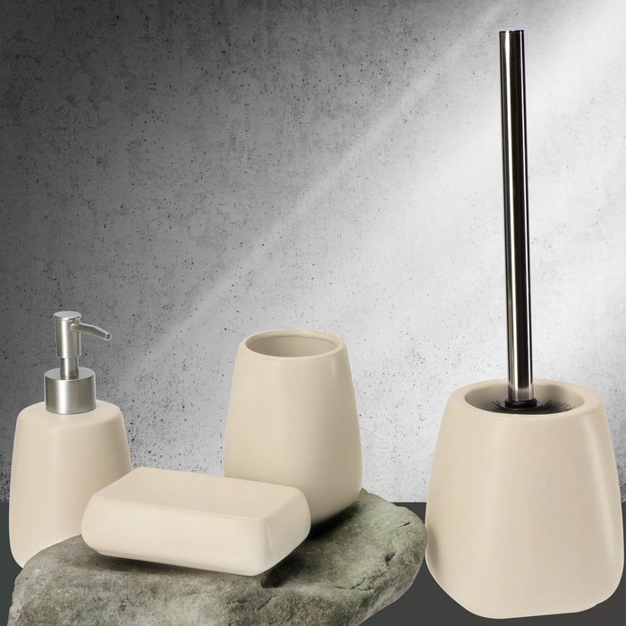 Комплект аксесуарів для ванної кімнати 3в1 KADAX, бежевий