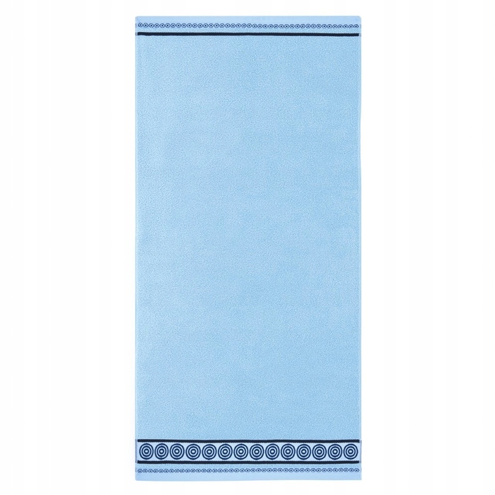Великий банний рушник ZWOLTEX RONDO 2 з вишивкою, синій, 450г, 70x140см