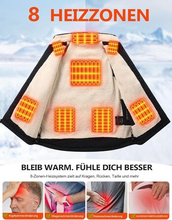 Обогреваемая жилетка для мужчин с PowerBank 20000mAh, 7.4V, флісова підкладка, 3 режими, для повсякденного використання, чорний