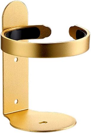 Wall-Mounted Toothbrush Holder No Drilling - Toothbrush Holder, Toothbrush Holder Bracket, Toothbrush Cup Holder, Self-Adhesive, Travel, Aluminum, Bathroom Mounted (Gold, 9.2x7x12.5cm)