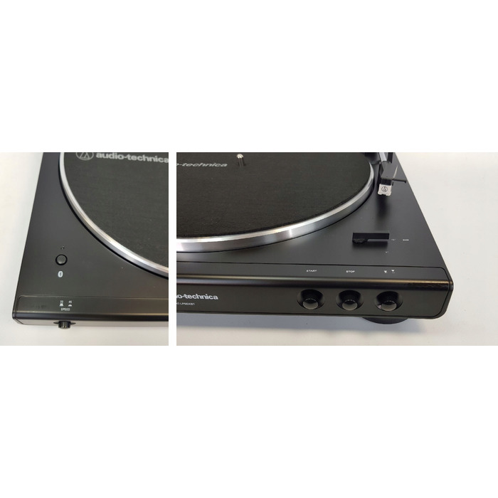 Вініловий програвач Audio-Technica AT-LP60XBT з пасиковим приводом та попереднім підсилювачем, чорний