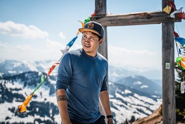 Кепка бейсболка Jumping Bird • Знімна кепка-снуд • Фетр, унісекс, темно-сірий