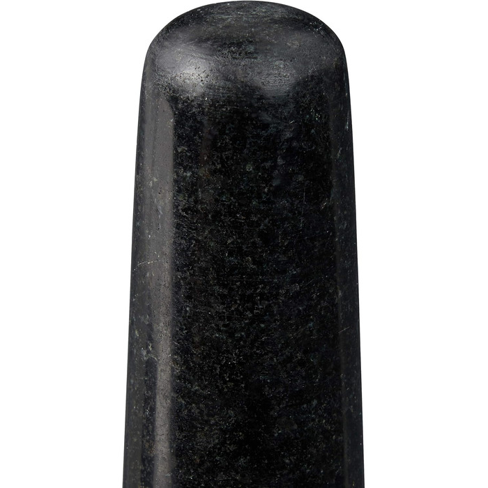 Гранітний ступка з толуштою Relaxdays – 14 см, 400 мл, сірий/білий | Для спецій та трав