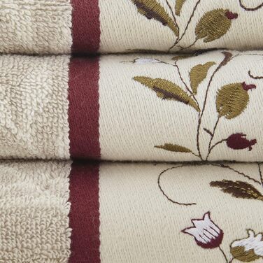 Шторка для душу Madison Park Serene Flora з квітковим візерунком, 72x72 см, Spice (червоний)