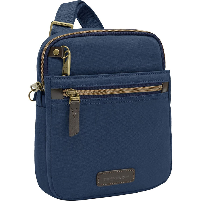 Сумка-тоут Travelon Anti-Theft Courier Navy - захист від крадіжки