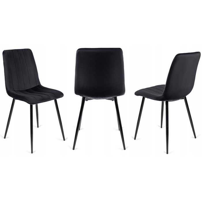Стілець Mebel Elite, велюр, чорний, 1 шт.