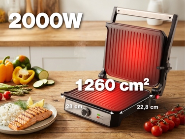 Електричний гриль-тостер розкладний Eldom GK200, 2000 Вт