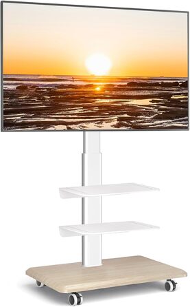 Підставка для телевізора RFIVER на коліщатках, поворотна, для телевізорів 26-65 дюймів, регульована по висоті, до 35 кг, VESA 400x400 мм