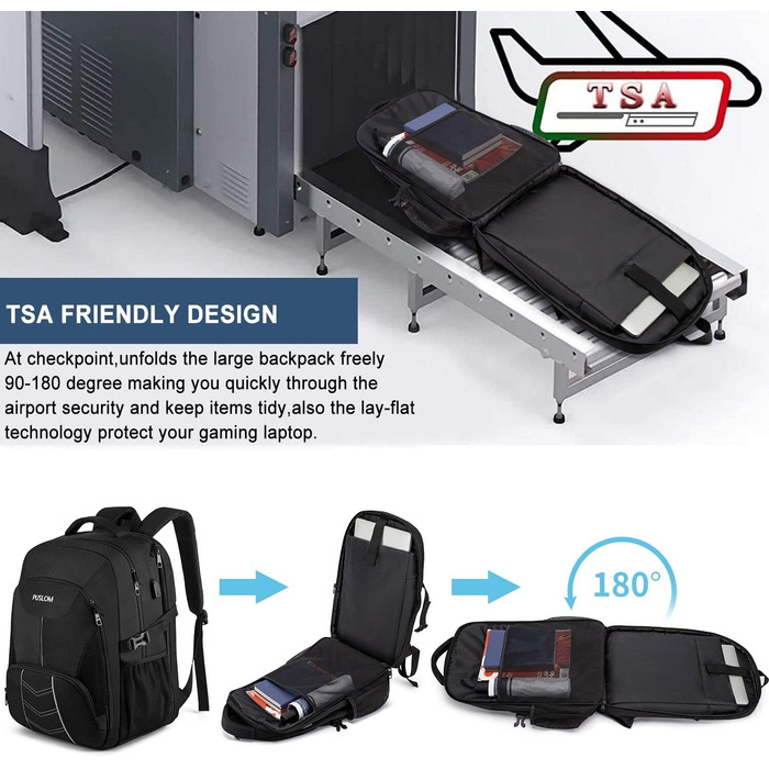 Чоловічий рюкзак 55L, водовідштовхуючий, з відділенням для ноутбука 18.4