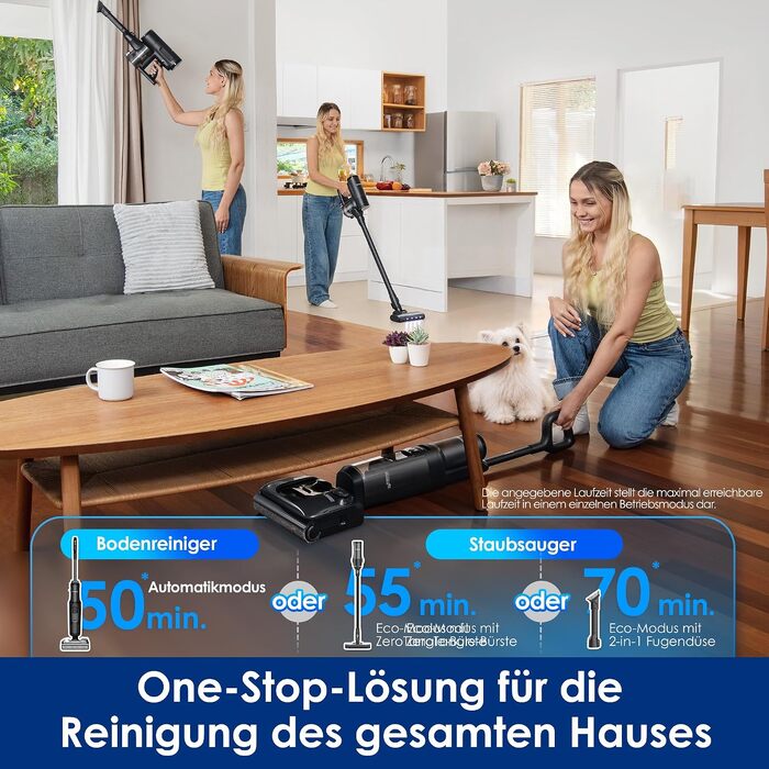 Вертикальний миючий пилосос Tineco Floor ONE S7 Stretch з функцією FlashDry та DualBlock