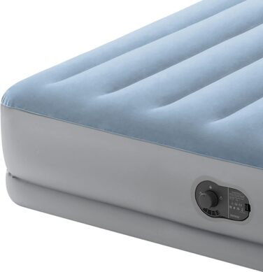 Надувний матрац Intex Queen Dura-Beam Comfort з USB-насосом 152x203x36 см (64159)