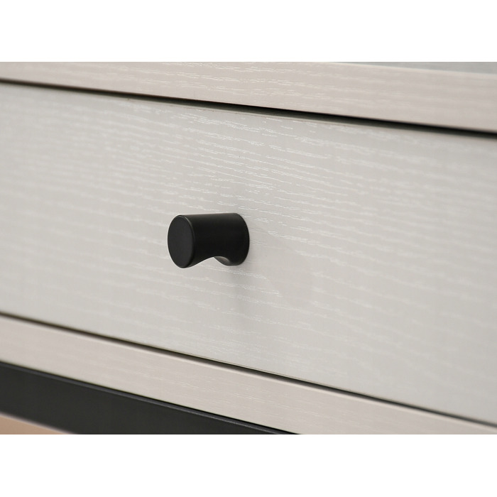 Прямокутний письмовий стіл Mebel-Partner 110 x 48 x 76 см, білий/чорний