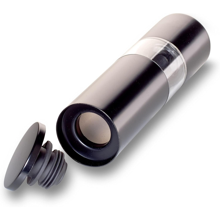 Набір для перцю та солі Echtwerk: 2 шт., ручна, з керамічним подрібнювачем, нержавіюча сталь, для перцю, солі та чилі (Black Edition)