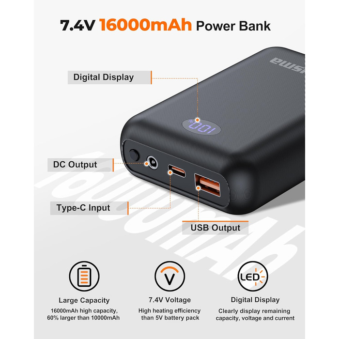 Електрична гріюча жилетка для жінок з Powerbank 16000mAh 7.4V - тепла жилетка для сноубордингу, катання на моториках та активного відпочинку