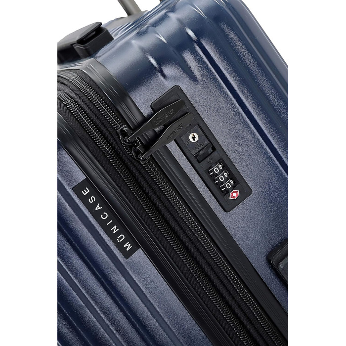 Замок для валізи TSA, набір валіз, дорожній набір, валіза з жорстким корпусом (темно-синій, великий кофр)
