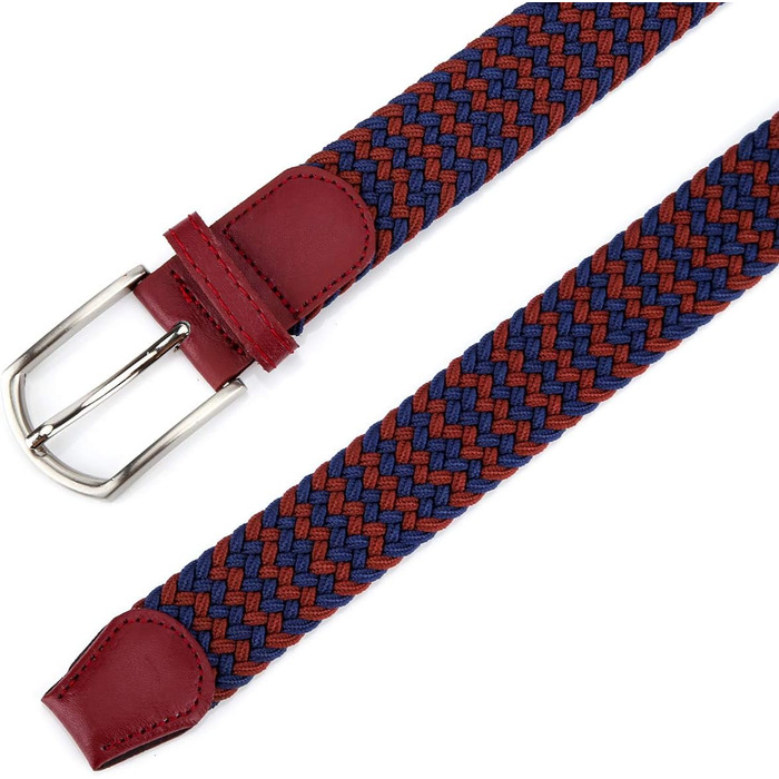 Плетене вітростійке полотно, еластичний ремінь на пояс для чоловіків/жінок/підлітків, багатокольоровий (винний, 90/95 см, L)