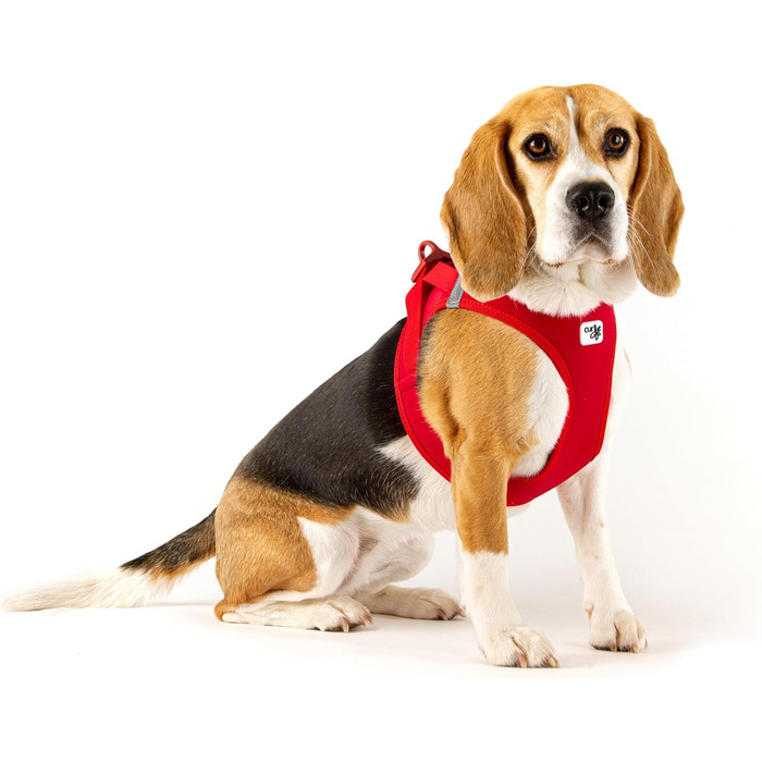Шлейка для собак Curli Clasp Softshell, червона, розмір 2XS