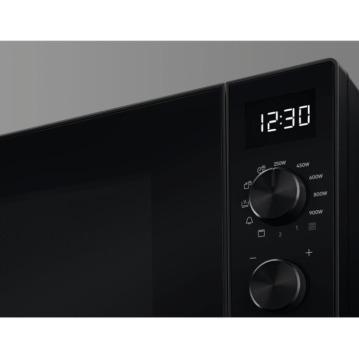 Мікрохвильова піч AEG MFB252DB з грилем, 25 літрів, 900 Вт, інверторна технологія, чорний колір