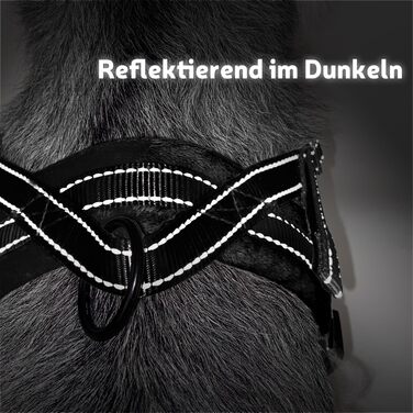 Шлейка для собак SlowTon з повідком, анти-тягнуча, регульована, світловідбиваюча, для цуценят, собак малих та середніх порід, чорна