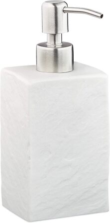 Дозатор для мила Relaxdays, 200 мл, наповнюваний, для ванної, туалету, кухні, з нержавіючої сталі, полірезин