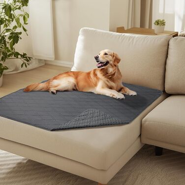 Водонепроникний килимок для собак Luciphia з антиковзким покриттям, 101 x 127 см, сірий