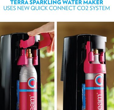 SodaStream Terra - Газовий напій SodaStream, чорний колір, з CO2 балончиком та пляшкою DWS