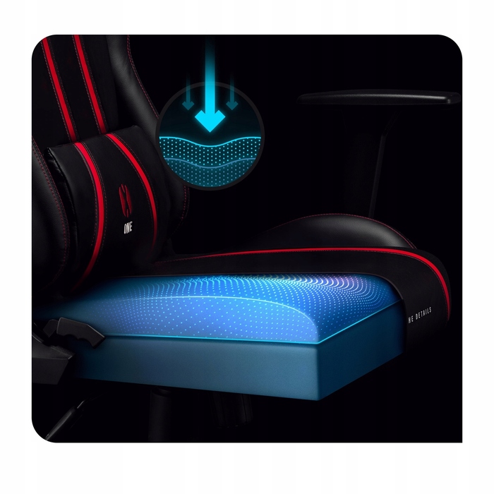 Ігрове крісло Diablo Chairs X-One 2.0, штучна шкіра, чорно-червоне