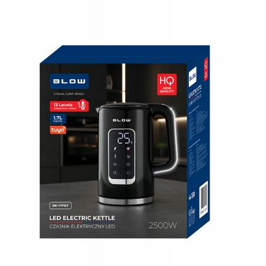Електричний чайник 2500 Вт, 1,7 л, бездротовий, з регулюванням температури та WiFi