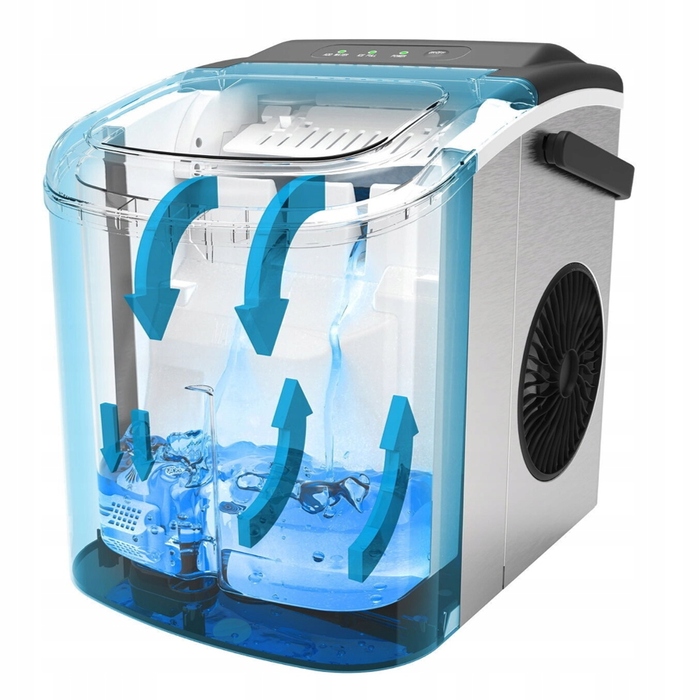 Льодогенератор Zilan ICE MAKER 15 кг, сріблястий/сірий, 95 Вт
