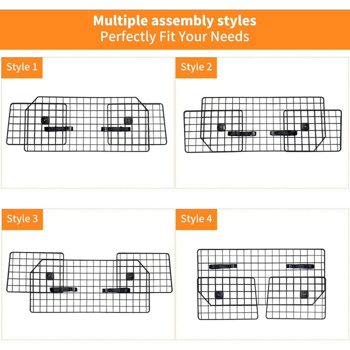 Бар'єр для собак у автомобіль SUV, авто, вантажівка - міцний дротяний бар'єр
