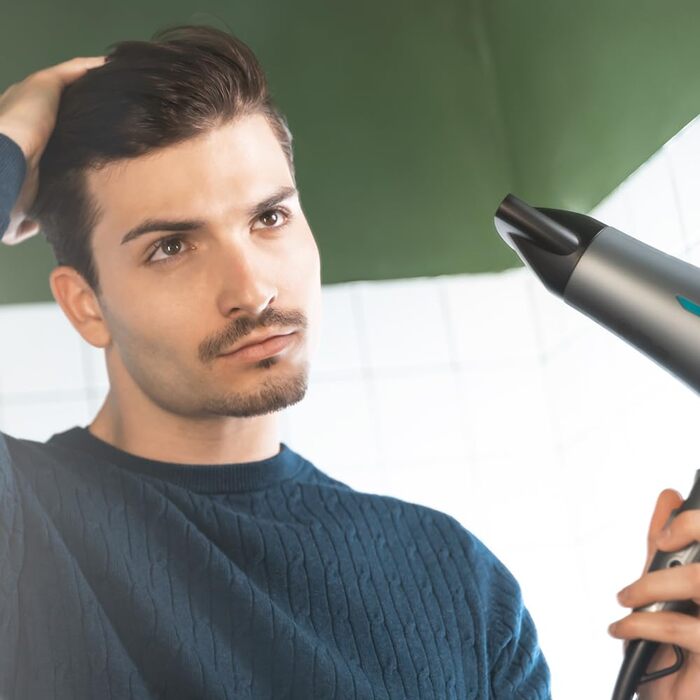 Фен Cecotec Bamba IoniCare 5200 Aura Black з іонною технологією, 2300W, концентратор та дифузор, для гладкого волосся, DC-двигун, справжній іон, великий потік повітря, 2 швидкості та 3 температури, чорний