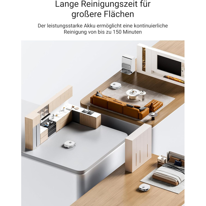 Робот-пилосос Eureka J12 Ultra з функцією миття, самостійне порожнення, прання та сушка, потужність 5000Pa, обертова функція миття, Dual-LiDAR навігація, 3D уникнення перешкод