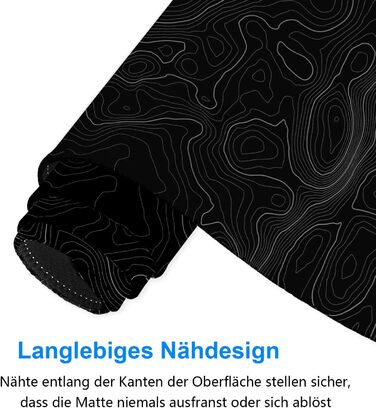 Килимок для миші ігровий XXL 900x400 мм з художнім контуром, водонепроникний, антиковзкий для ПК, MacBook, ноутбука. Підвищує точність та швидкість