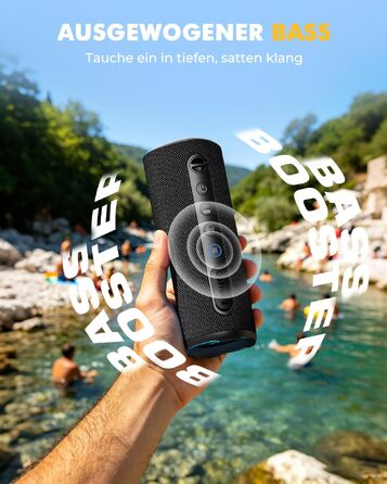 Портативна Bluetooth колонка StageSound 40W з басами, RGB підсвіткою, IP67 водонепроникна, TWS стерео, 12 год автономії для подорожей, кемпінгу, вечірок