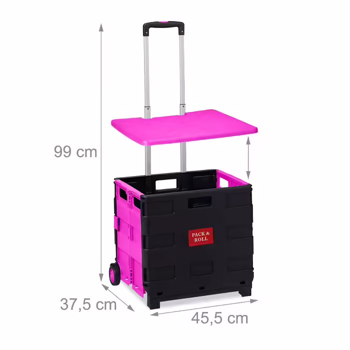Relaxdays Folding Shopping Trolley with Lid