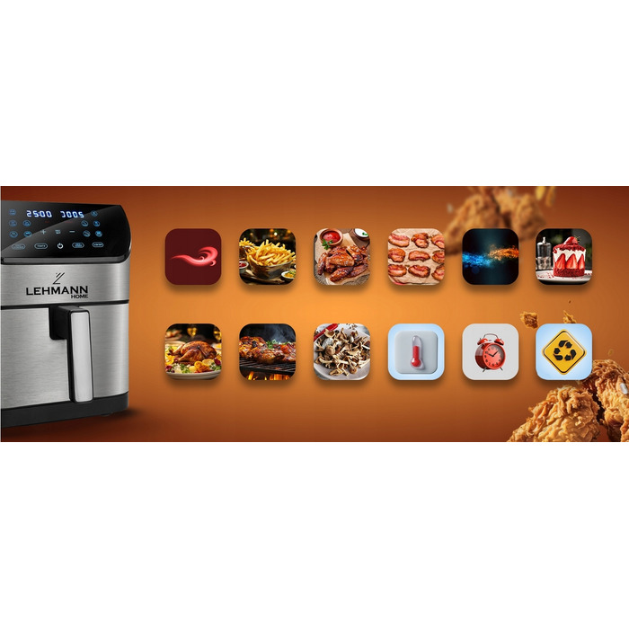 Аерофритюрниця Lehmann Prokado LHODF-1880D 1800 Вт, 8 л