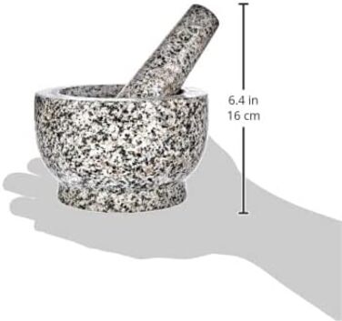 Набір ступки та пестика Zeller 24501, граніт, сірий (13x13x8 см)