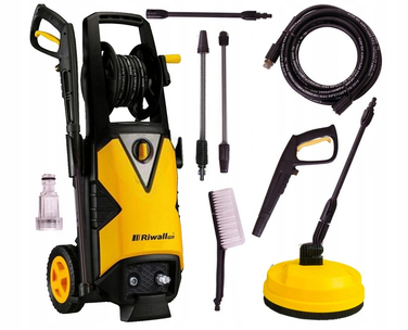 Мийка високого тиску Riwall REPW 150 SET, 150 бар, 2000 Вт, потужна