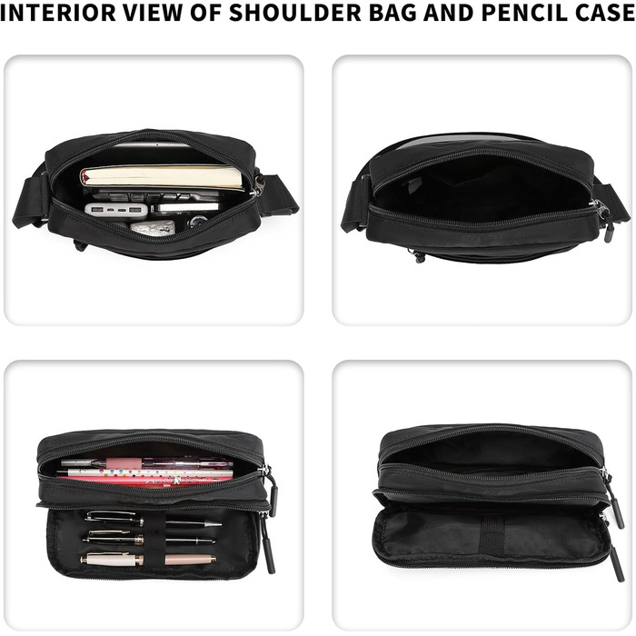 KONO Рюкзак для школи 3-в-1, Набір: рюкзак, сумка через плече, пенал, для ноутбука 15.6