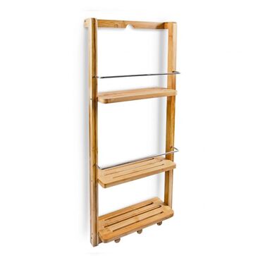 Relaxdays Hanging Shelf, Bathroom, Bamboo