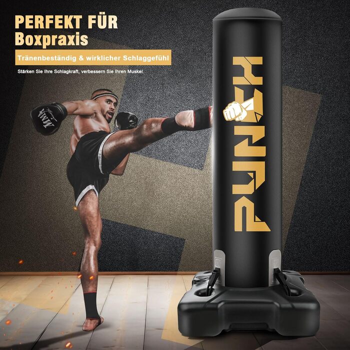 Важкий боксерський мішок зі стійкою для дорослих, підлітків та дітей. Комплект для кікбоксингу та ММА. Ідеально для домашнього фітнесу.