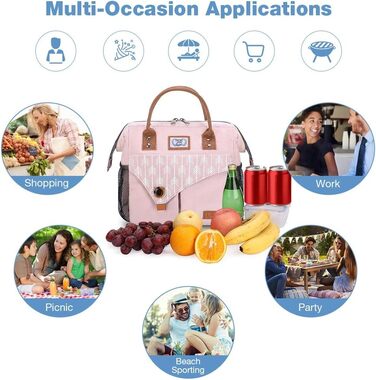 Льодогенератор Lekesky для жінок: ізольована ланч-торба, 11л, рожева